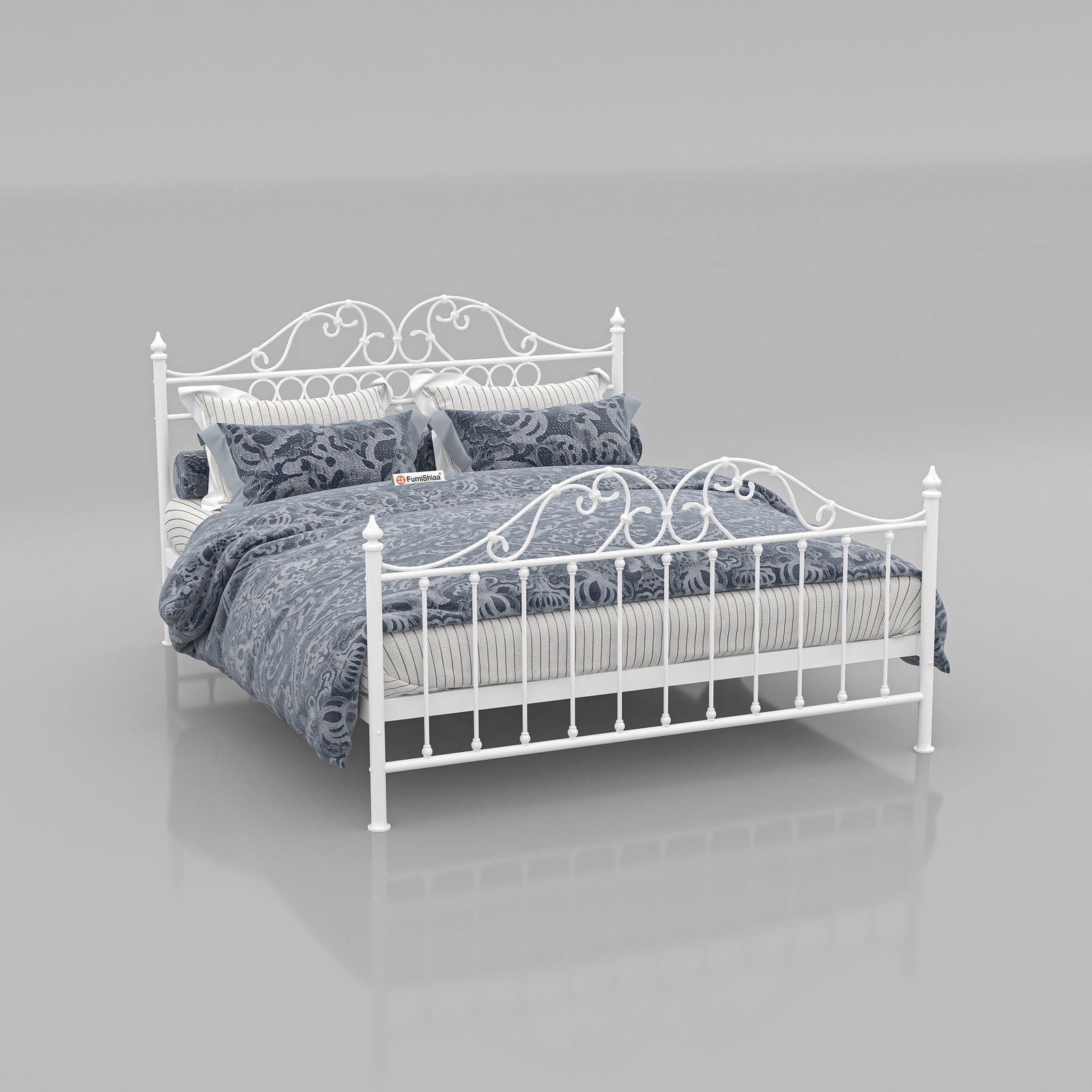 MetalCraft Traditional Iron Bed - Furnishiaa -  -